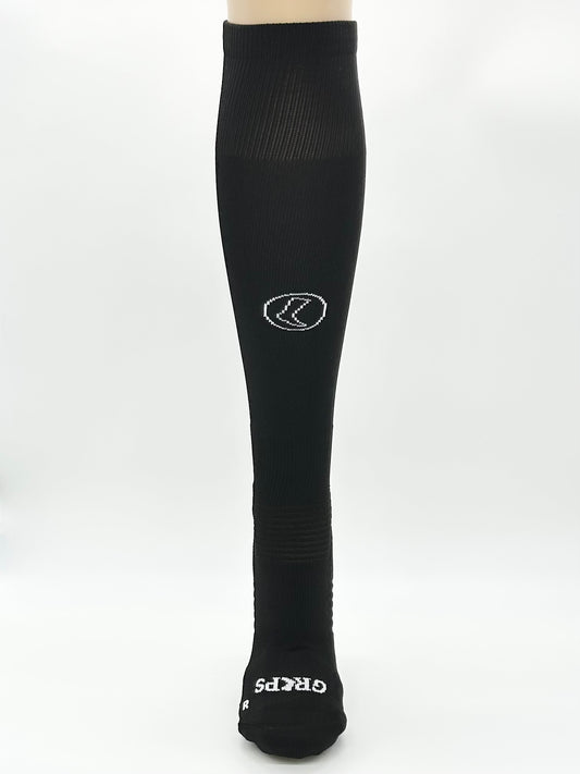 Knee High Black Grip Socks