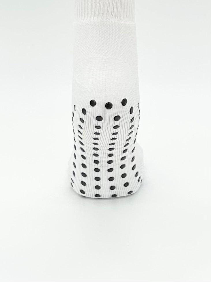 Knee High White Grip Socks