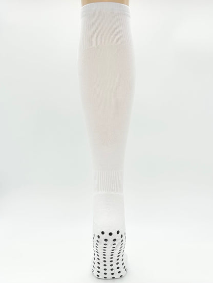 Knee High White Grip Socks