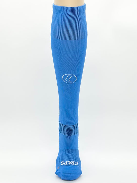 Knee High Blue Grip Socks